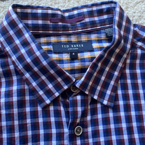 Ted Baker London long sleeve button down size 4 - Picture 2 of 4